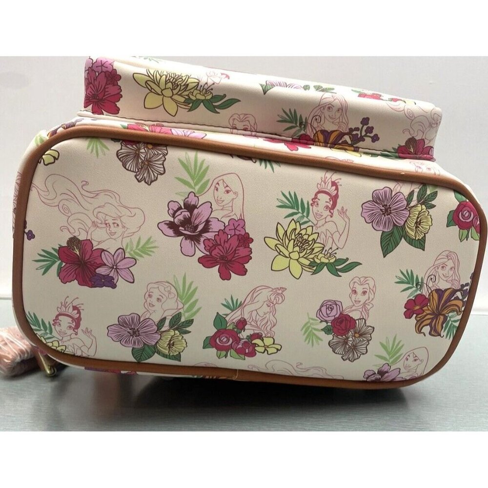 LOUNGEFLY DISNEY PRINCESS FLOWERS MINI BACKPACK - Picture 14 of 15